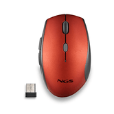 RATO SEM FIOS VERMELHO NGS BEE COM TECLAS SILENCIOSAS