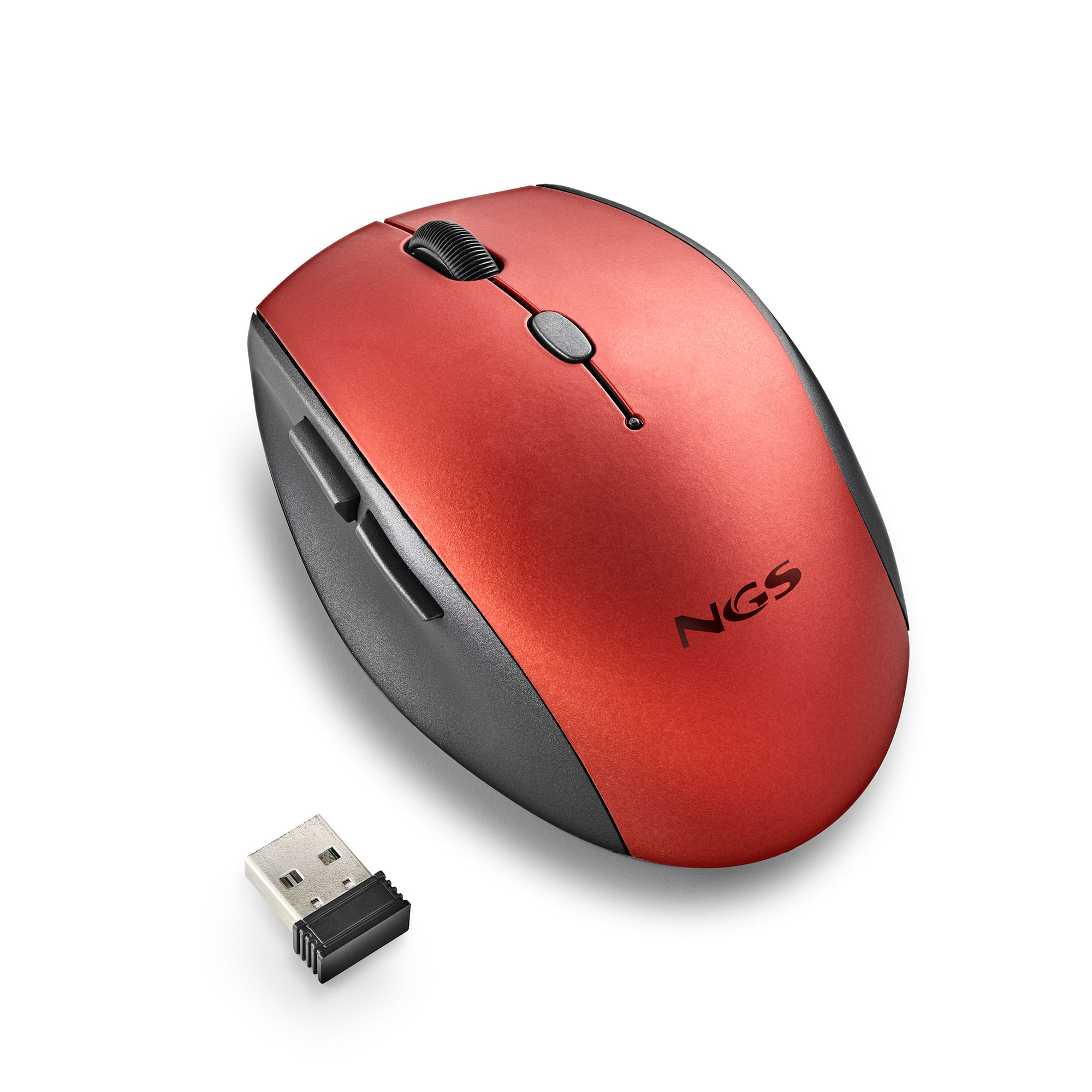 MOUSE NGS WIRELESS BEE RED CON TECLAS SILENCIOSAS - PCBox