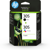 PACOTE COMBINADO DE CARTUCHOS PRETO/TRICOLOR HP 305