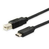 CABO USB-C MASCULINO para USB 2.0 TIPO-B MACHO 1 METRO EQUIP 12888207 (carga 3A) velocidade 480Mb/s