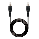 Nanocabo de áudio RCA/M-RCA/M negro 3m 10.24.0403