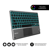 TECLADO SUBBLIM WIRED SMART BACKLIT BT TOUCHPAD CINZA