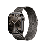 Apple Watch Series 10 GPS + Cellular Caixa de titânio ardósia de 42 mm com alça milanesa ardósia