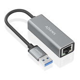 AISENS Conversor USB 3 0 a ethernet Gigabit 10 100 1000 Mbps  Gris  15cm