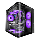 CAJA ATX SEMITORRE MARS GAMING MCCURV NEGRO CRISTAL TEMPLADO CONTINUO GPU MAX. 334mm 1x3.5 2x2.5