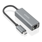 AISENS Conversor USB3 1 Gen1 USB C a ethernet Gigabit 10 100 1000 Mbps  Gris  15cm