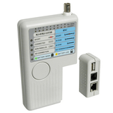 Tester probador de cables wp Rj11 Rj12 Rj45 bcn usb blanco WPC TST 002
