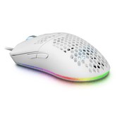 Rato ultra leve Mars Gaming MMAXW branco 12400 dpi