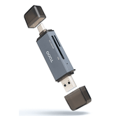 Tooq TQR-3001G Lector USB3.0 (USB-C+USB-A) SD/TF