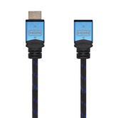 AISENS Cable HDMI V2 0 Prolongador Premium Alta Velocidad   HEC 4K 60Hz 18Gbps  A M A H  Negro Azul  3 0m