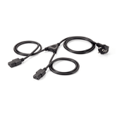 CABLE ALIMENTACION EQUIP SHUKO 90º MACHO A 2 IEC HEMBRA 1.8M 112220