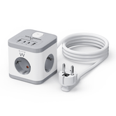 Ewent EW3863 Regleta 3 Tomas SHUCKO+2USB-A+2USB-C