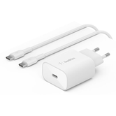 CARGADOR DE PARED BELKIN WCA004VF1MWH-B6 BOOST CHARGE UBS-C 25W + CABLE USB-C 1M BLANCO