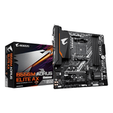 GIGABYTE AMD  B550M AORUS ELITE AX Placa base - Procesadores AMD Ryzen 5000, VRM de 5+3 fases, hasta 4733 MHz DDR4, 1xPCIe 4.0 + 1xPCIe 3.0 M.2, Wi-Fi