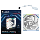 Ventilador de gabinete de computador sem fio Lian Li UNI FAN SL 120 lâminas reversas 12 cm branco 1 peça