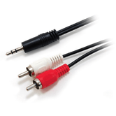 CABO DE ÁUDIO MINI JACK 3,5MM MACHO a 2 RCA MACHO 2,5M