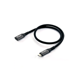 CABO LONGO USB-C MACHO USB-C FÊMEA USB 3.2 GEN 2 1M TRANSFERÊNCIA 10G 4K/CAIXA DE ALUMÍNIO ALGODÃO TRANÇADO PRETO