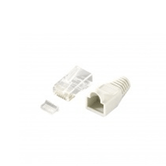 KIT 100 CONECTORES RJ45 CATEGORIA 6 COM TAMPA E GUIA
