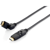 CABLE HDMI EQUIP HDMI 2.0 HIGH SPEED CON ETHERNET 3M  CONECTORES PIVOTANTES 180º 119363
