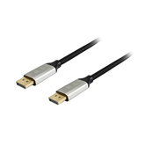 CABLE DISPLAYPORT A DISPLAYPORT PREMIUM  1.4 8K/60Hz 1M  MALLA ALGOD??N TRENZADO Y CONECTOR ALUMIN