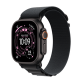 Capa de titânio preto de 49 mm para Apple Watch Ultra 3 GPS + Cellular com pulseira alpina preta - grande