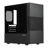 A capa preta UNYKA Micro ATX AERO C25 inclui fonte