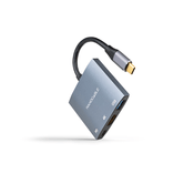 CONVERSOR NANO CABO USB-C A HDMI/H - USB3.0/H - USB-C PD/H 0,15CM PRETO