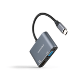 CONVERSOR NANO CABO USB-C/MA HDMI/H - VGA/H 4K 0,15CM PRETO