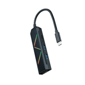 HUB NANO CABO USB-C/CONVERSOR USB-C A 2XUSB-A/ USB-C PD/ HDMI 15CM NEGRO