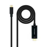 CABO CONVERSOR NANO USB-C/AA HDMI/M V1.4 4K 1,8M PRETO