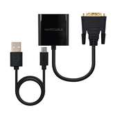 CABO NANO DVI/M - VGA/H 10CM PRETO CONVERSOR