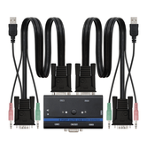 SWITCH NC KVM SVGA USB 1U-2PC+CABO