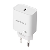 CARGADOR USB PARED NANO CABLE USB-C/PD 30W BLANCO
