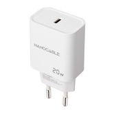 CARGADOR USB PARED NANO CABLE USB-C/PD 20W BLANCO