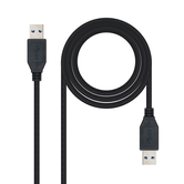 Cabo Nanocabo USB 3.0, tipo A/MA/M, Negro, 1m