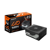 Fonte de alimentação GIGABYTE UD1600PM PG5 AI TOP 80 PLUS Platinum totalmente modular de 1600 W - preta