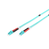 Patch Cord de Fibra Óptica, LC para LC Duplex, OM3, cor magenta, 10m