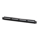 PATCH PANEL WP 19" CAT.6A UTP 24 PORTAS RJ45 1U COM GERENCIAMENTO DE CABOS, PRETO (WPC-PAN-6AU-24)