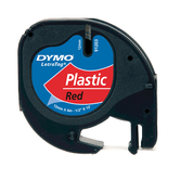 LETTERTAG ROTULADORA BELT 12MMX4M PRETO/VERMELHO DYMO S0721630