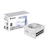 Fonte de alimentação GIGABYTE AORUS ELITE P850W ICE 850 W - PCIe 5.0, 80 PLUS Platinum, design totalmente modular, ventilador