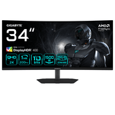 MONITOR GIGABYTE 34" G34WQC2, CURVO, VA, 3440X1440, 0,23 PP, 4000:1,1 MS, 200 HZ, 2 HDMI+2 DP, ALTO-FALANTES