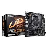 Placa-mãe AMD GIGABYTE B550M DS3H R2 - processadores AMD Ryzen 5000, VRM 5+3 fases, DDR4 (O.C.) de até 4733 MHz, 1x M.2 PCIe 4.0 + 1x M.2 PCI