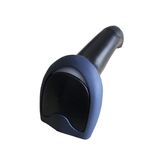 Leitor de código de barras USB 1D preto com suporte