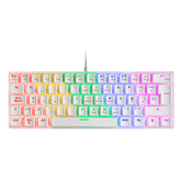 TECLADO MECÂNICO ULTRACOMPACTO MARS GAMING MK60BR ITALIAN WHITE SWITCH PRO 100Hz