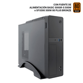 COOLBOX  COOLBOX CAJA MATX SLIM T310 USB-C 3.2 GEN1 + MULTILECTOR SD FTE 300SBZ 80+BRONZE  Negro Incluye Fuente