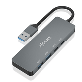 AISENS Hub USB 3 2 Gen2 10G USB A USB A M 2xUSB C H 2xUSB A H Cinza 15cm