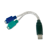Adaptador USB a PS / 2  2 X Mini-Din 6 / H  USB A / M