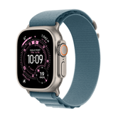 Apple Watch Ultra 3 GPS + Cellular 49mm Natural Titanium Case with Light Blue Alpine Loop - Small