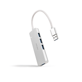 Hub USB 3.0 Nanocable 4 x USB 3.0 de 10 cm. Cinza