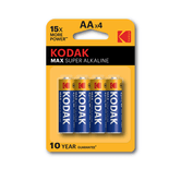 PILAS AA KODAK SUPER ALCALINA MAX LR6 2800 mAh PACK 4 UNIDADES  (ecotasas incluidas) 30952867